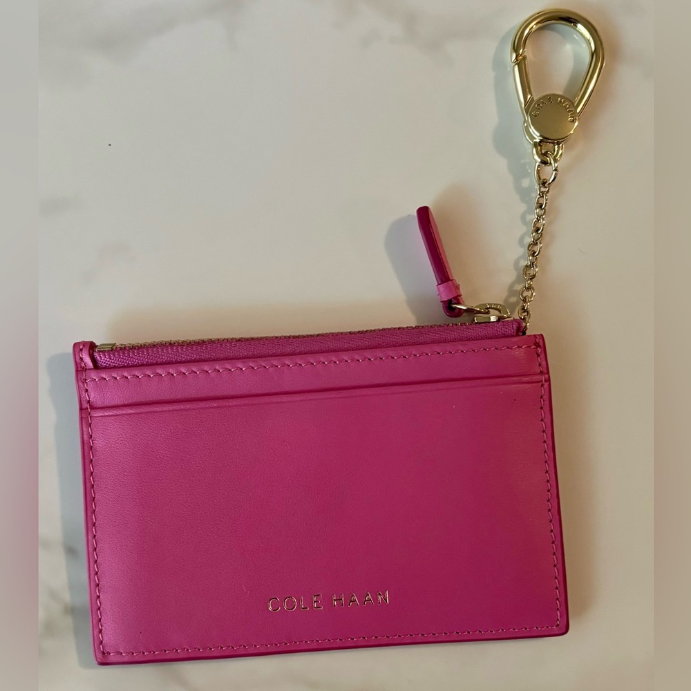 Cole Haan Card case with Zip Super Pink - Grand series